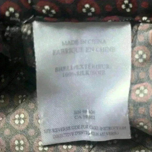 Theory Wide Leg Navy Wine White 100% Silk Patterned Pqnts Size S - Picture 5 of 8